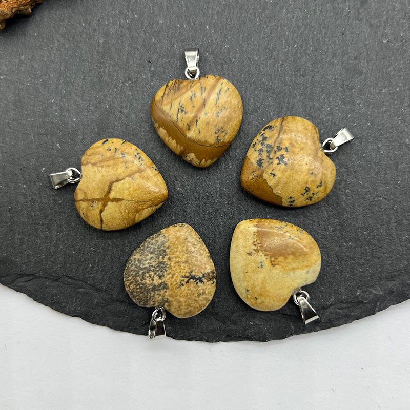 

Кулон в форме сердца 20 мм из натурального кристалла-самоцвета для DIY ожерелья