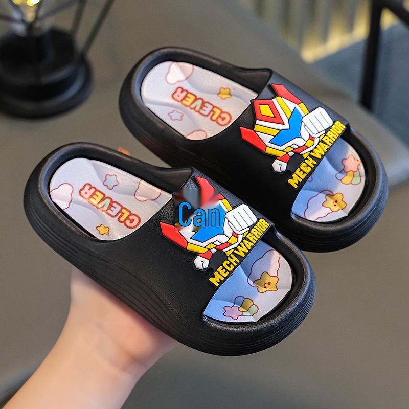 Jungen Cartoon Strand-Slipper - Sommer 2025, Indoor/Outdoor, Leicht, Rutschfest, Geruchlos, Weiche Sohle