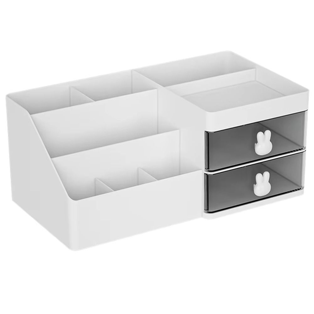 10 Compartments Desktop Stationery Storage Box Cute Bunny Desk Pen Holder  Office