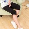 High Waist Solid Color Mid-Calf Stretchy Women Leggings Cropped Pants Bottoms for Running