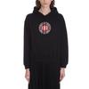 (WMNS) Balenciaga BB Logo Hooded Long Sleeves Hoodie Black Women's 612959TJVD71000