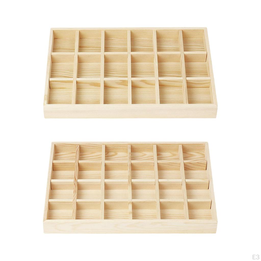 Jewelry Display Tray Jewellery Case,Wood Durable Brooch Pin,Practical Necklace