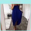 Elegante Abito Maxi Estivo da Donna Taglie Forti con Design Senza Maniche a Vita Alta