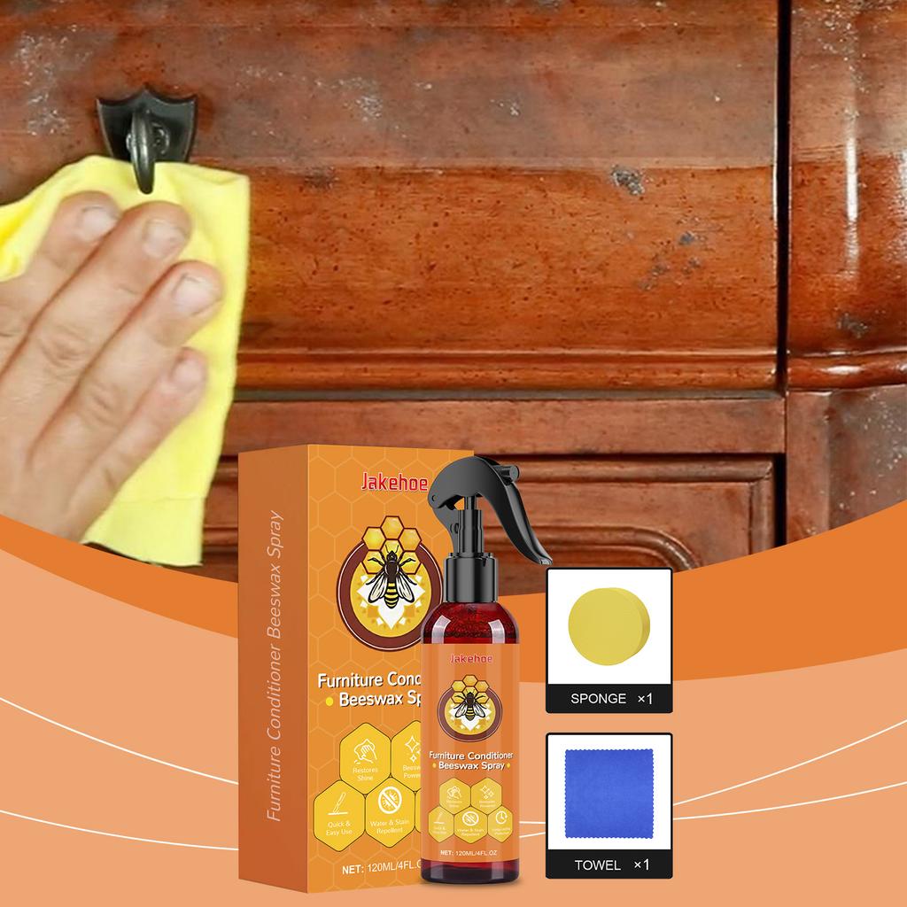 Furniture Beeswax Care Spray - Refurbishing, Cleaning, Anti - Cracking and Polishing Care Spray for Wooden Furniture and Floors