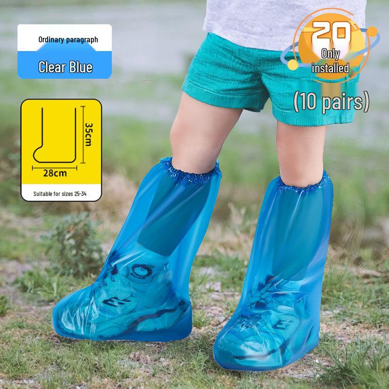 Children's Waterproof Non-slip Rain Shoe Covers - Thick, Wear-resistant for Travel and School