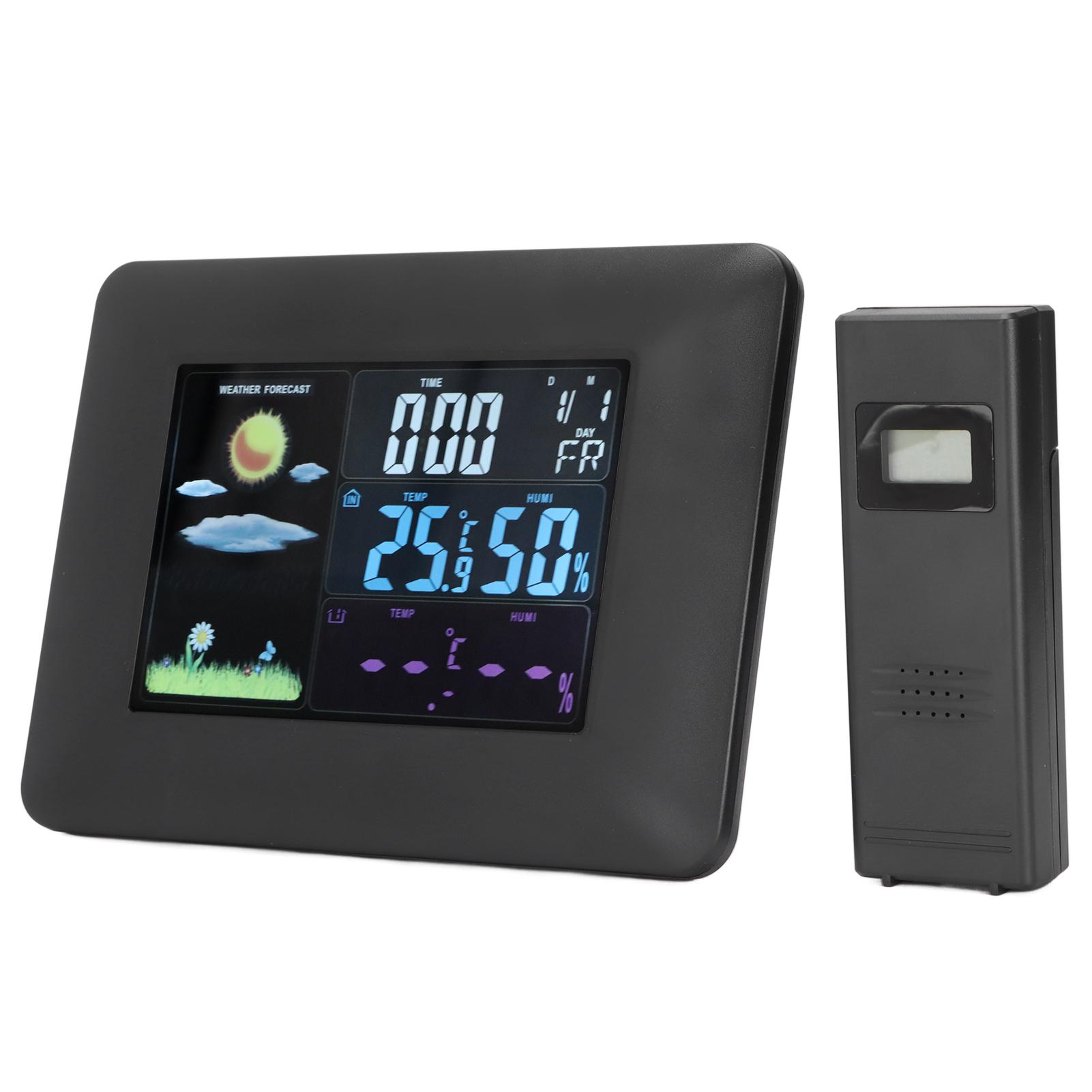 

Цифровая беспроводная метеостанция для помещений и улицы, термометр с датчиком температуры и влажности EU Plug