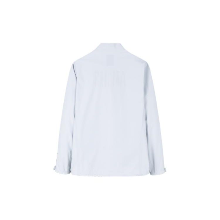 Anta Solid Pattern Printed Zip Stand Collar Long Sleeve Jacket Men Jackets White 152250601-2