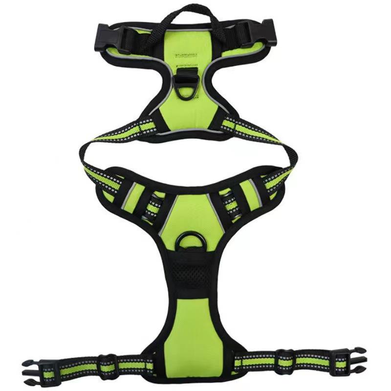 Reflective Nylon Dog Harness and Leash for Large Breeds
