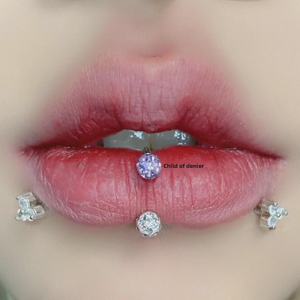 Glatter, gummibeschichteter Hufeisen-Lippenring-Schmuck – Hot Girl Lippenpiercing-Ersatz