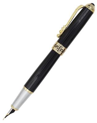 Gullor Füllfederhalter mit Tinte Goldener Drache Executive Glatt Fein Schwarz Konverter, Clip, Stift, Schreiben, Feder,