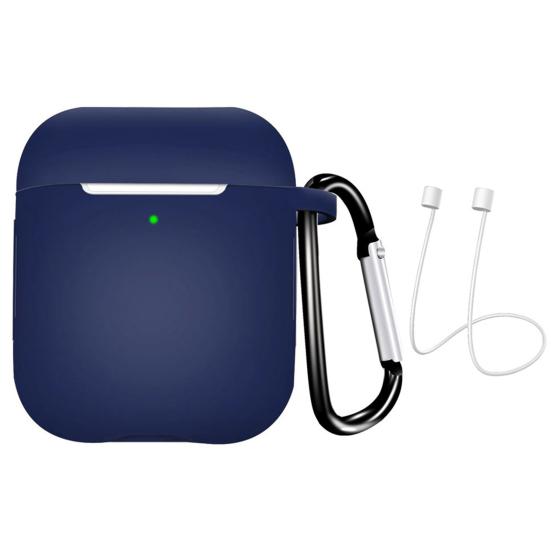 Silicone Mini Earphone Protective Case Storage Box with Lanyard for Air-Pods 1 2