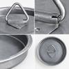 Grey Titanium Mug Lid Practical Camping Cup Lid Lightweight Titanium Cup Lid  Hiking