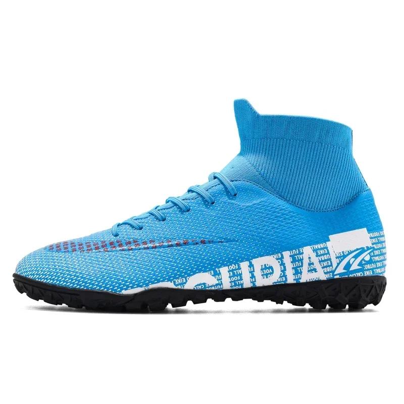 Men Soccer Shoes TF/FG High/Low Ankle Football Boots Male Outdoor Non-slip Grass Multicolor Training Match Sneakers Size 35-45
