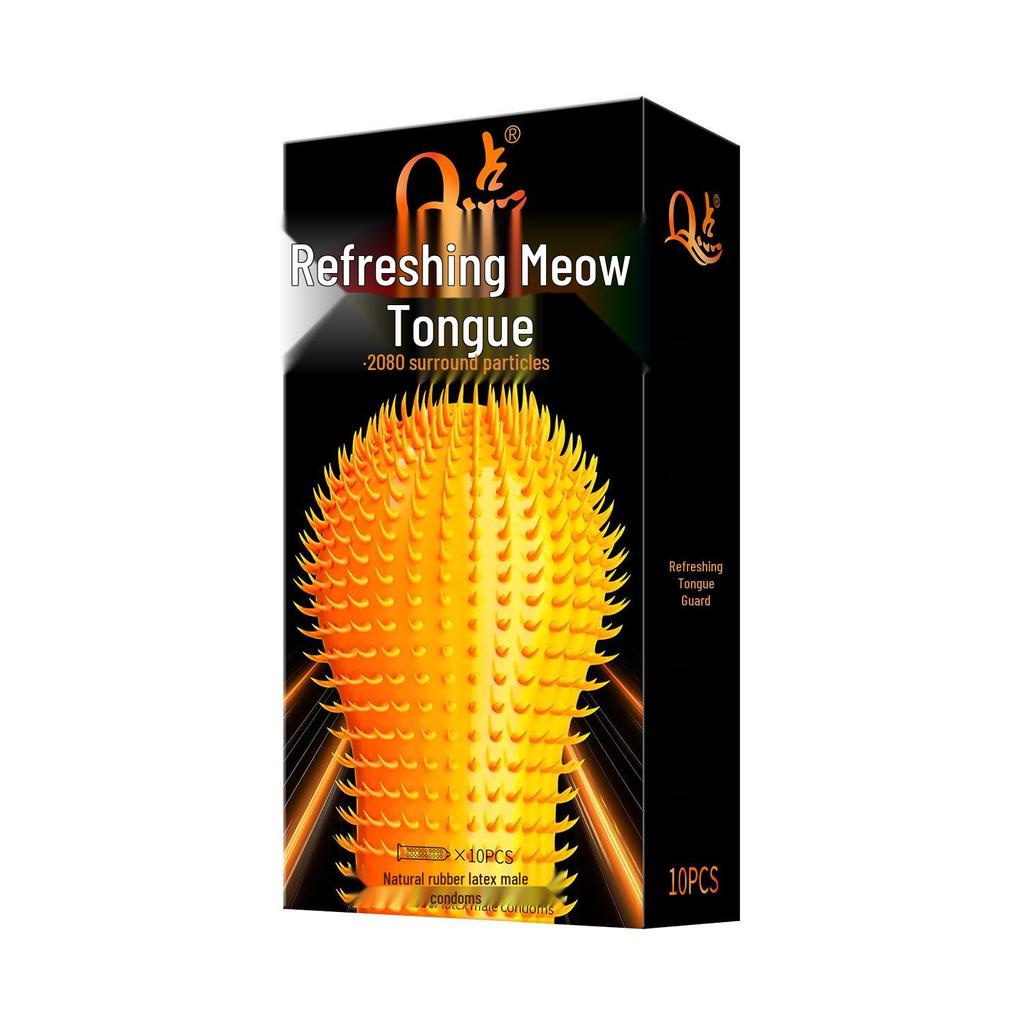 Q-point Critical Fangs Delay Condoms - Jumbo Size, Long-lasting, Adult Couple Sexual Health
