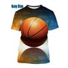 Paint Splatter Basketball T-Shirt Men Women 3D Print Graphic Tee  Summer Outdoor Sports Quick-Drying Casual Fashion Streetwear