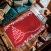 Schneeflocken Teppich Weihnachtsteppich Weihnachts Teppich Frohe Weihnachten Teppich Weihnachtsrot Bereichsteppich Heimdekoration
