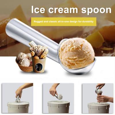 Ice Cream Spoon Non-stick Anti-freeze Non-slip Comfortable Handle Easy Clean Aluminum Alloy Heavy Duty Ice Cream Scoop Kitchen Supplies