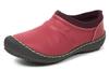 [Akiriko] Slip-on Comfort Shoes, EEE Width, Antibacterial and Deodorizing Cushioned Insole, Walking Moc Shoes, Red, 24.5cm