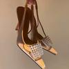 Fashion Luxury Rhinestones Transparent PVC Women Pumps Fashion Summer Slingbacks Stiletto High heels Elegant Female Wedding Party Shoes