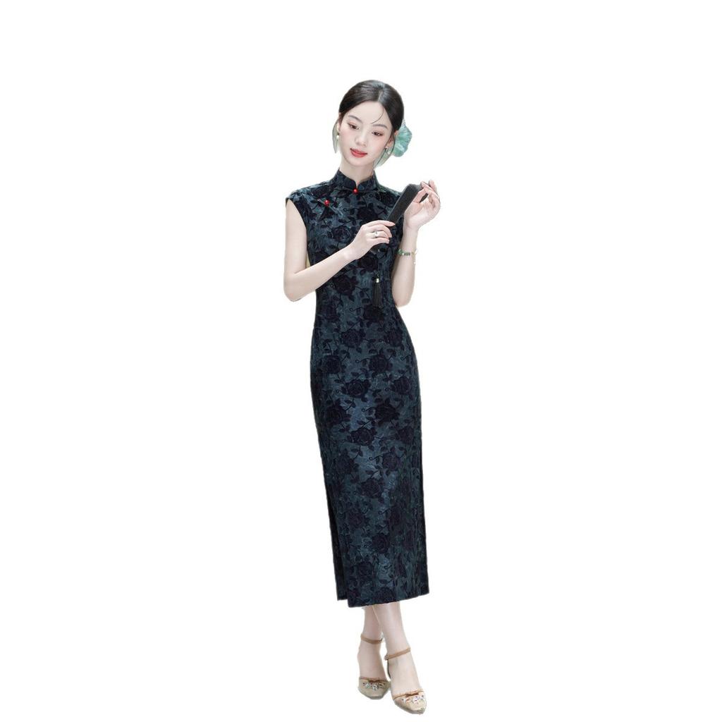 1011 new daily improvement new Chinese long retro slim Suzhou cheongsam young temperament dress women