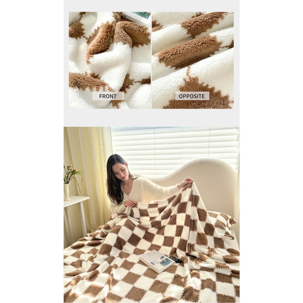 Shu Mian Fleece Blanket Bed Sheet Plush Double sided Summer Air Conditioning Cover Blanket Office Blanket