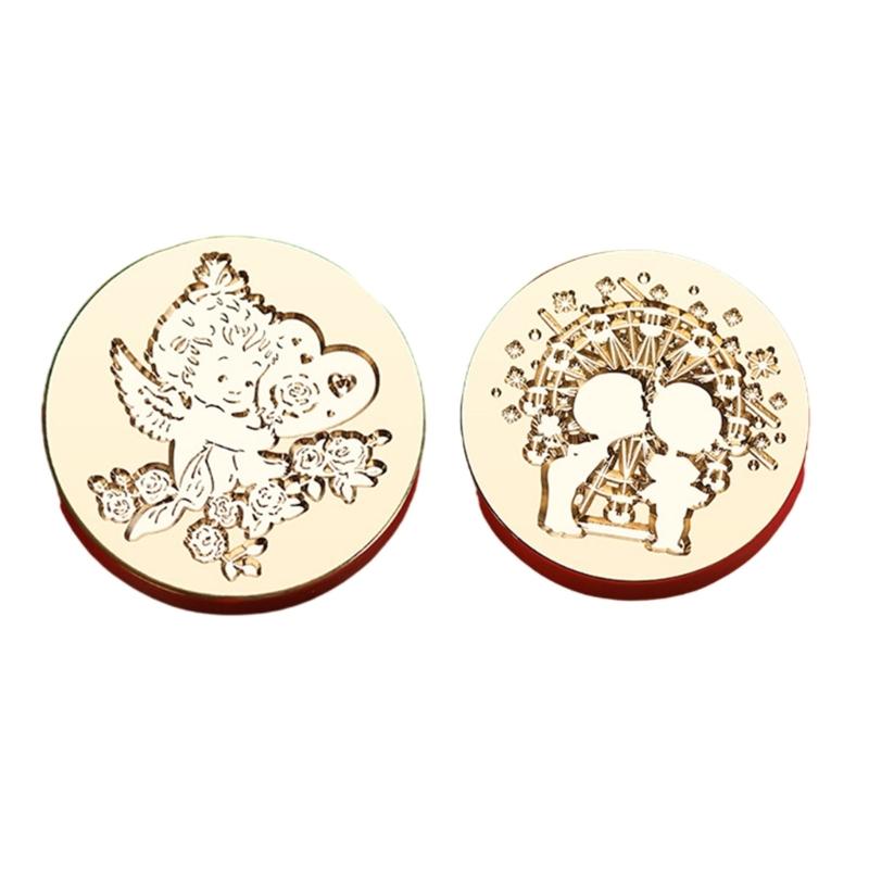 

2 шт. Сургучный штамп ко Дню святого Валентина, сургучная печать, штамп для скрапбукинга, открыток, свадебных приглашений, украшений белый