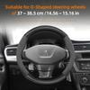 Housse de volant texturée fibre de carbone mate suédée adaptée pour Peugeot 206 208 3008 308 207 307 2008 508 5008 407 107 Partner Rifter