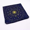 Tarot Reading Cloth Zodiac Wheel Navy Gold 75x75cm