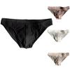 1PC Cotton Tanga Breathable Men's Panties Elastic Underwear Solid Color Low Waist Briefs Waistband Mens