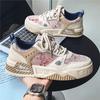 Dexun Sommer atmungsaktive lässige Board-Schuhe Studenten Netz Sports Plateau Trendschuhe