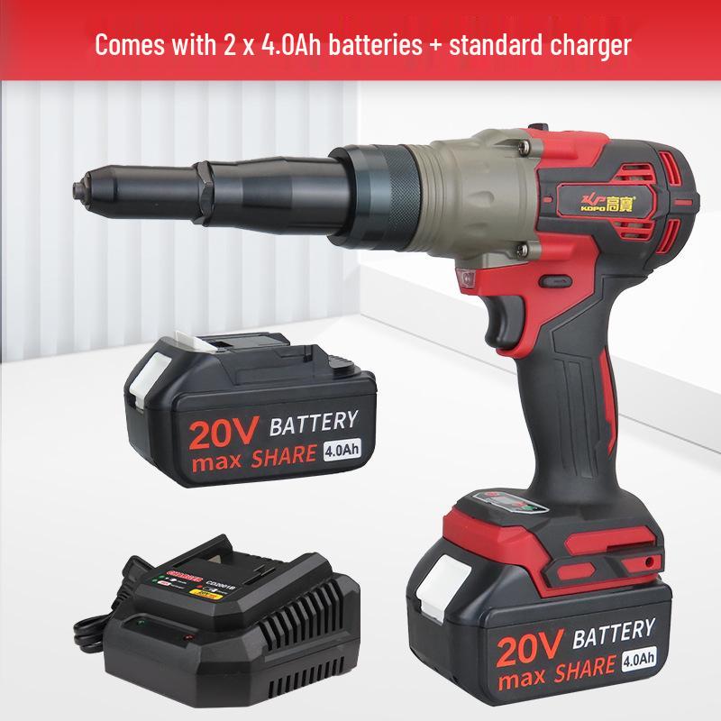 High-Power Cordless Brushless Rivet Gun with Lithium Battery