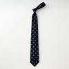 [Ojie] Men's Necktie, Wool Tie, Silk Blend, Made in Japan, Small Pattern, NW-A-012-NAVYBLUE