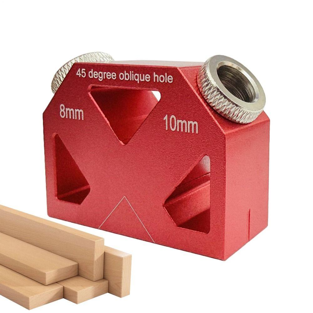3-10mm Bit Sizes 45° Angle Hole Drilling Positioner Dowel Drill Guide Woodworking Projects
