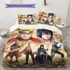 Naruto Vs Pain Pattern Bedding Quilt Set Quilt Cover Pillowcase Home Birthday Gift(1 * duvet cover + 2 * pillowcase, without core)