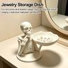 Skeleton Jewelry Tray Halloween Storage Tray, 3D Printed Spooky Skull Holder, Display Stand for Gothic Desktop Ring Organizer Entryway, Vanity