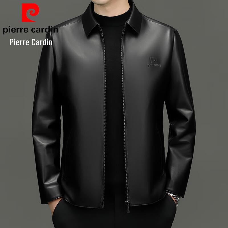 Pierre Cardin Men s Sheepskin Turn-Down Collar Leather Jacket XL (180)