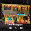 Icicle 10m 400 LED Curtain Lights, 30V Low Voltage, Connectable, 8-Mode Twinkling Christmas Waterfall Lights