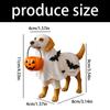 Halloween Decor with Dog Holding Pumpkin Bowl for Tabletop, Shelf, Mantel, Party & Festive Home Display (1 Piece)