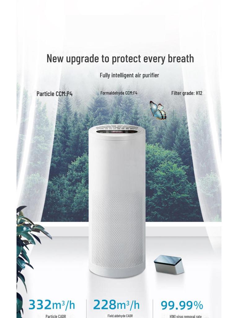 Home Air Purifier for Formaldehyde and Smoke Odor Removal with Negative Ion Technology