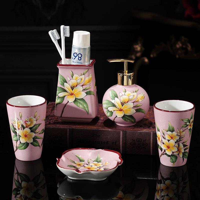 Ice cracked ceramic bathroom wash set bathroom mouthwash cup hand soap bottle soap dish toothbrush holder bathroom accessories