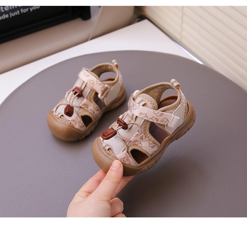 Summer children's creek sandals single mesh boys' sports sandals hollow fashion girls' bag head shoes non-slip soft sole