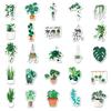 50 Green Plants Cartoon DIY Stickers for Tablet, Suitcase, Refrigerator, Stationery