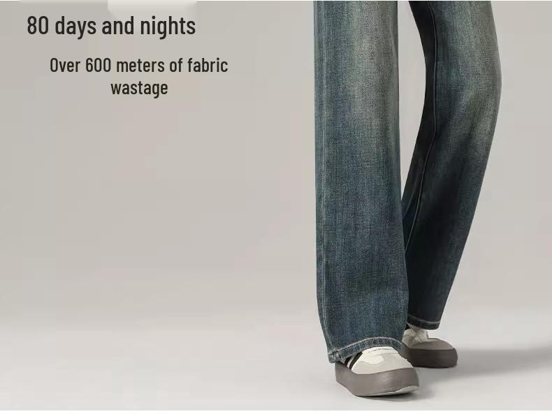 Women's High-Waisted Retro Straight-Leg Jeans - Spring 2025 Slimming and Loose Fit