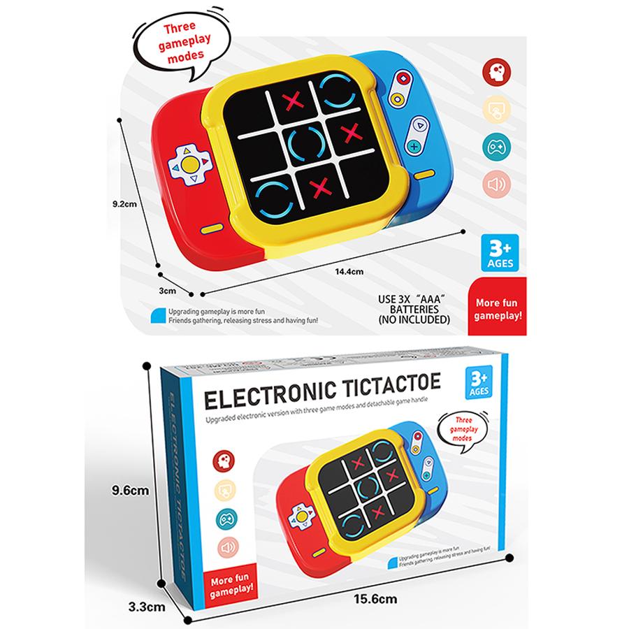 1pc Kids 4IN1 TIC TAC TOE Game Toy 1V1 Battle,Whack-A-Mole,Memory Challenge Party Board Puzzle Game Console For Boys Girls Chris