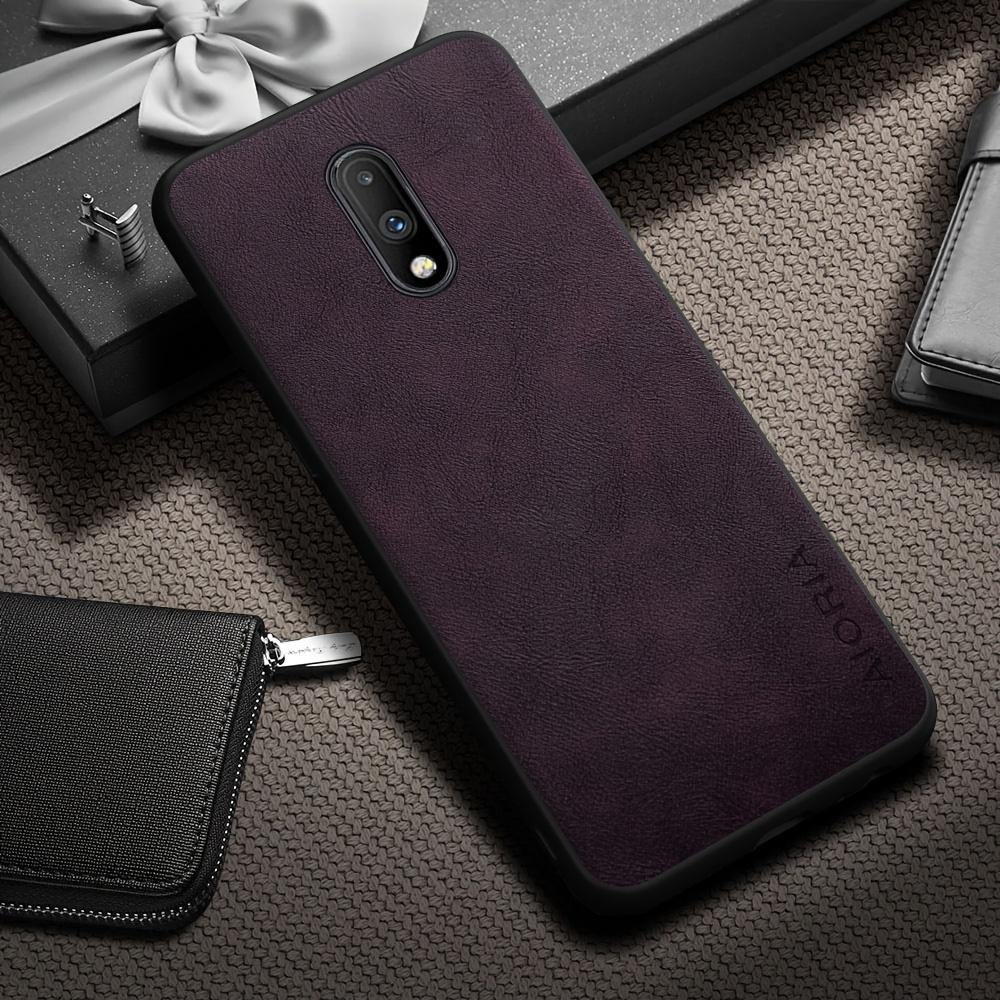 Phone Case - Luxury Retro Faux Leather Phone Case for Oneplus 9 8 7 6 Pro 9R 9RT 9 US 6T 8T 7T Pro Matte Soft Bumper Hard Back Cover Fashion Case