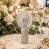 Small Size Mini Portable Fan Sparkling Imitation  USB Rechargeable Mini Fan  Personal Use