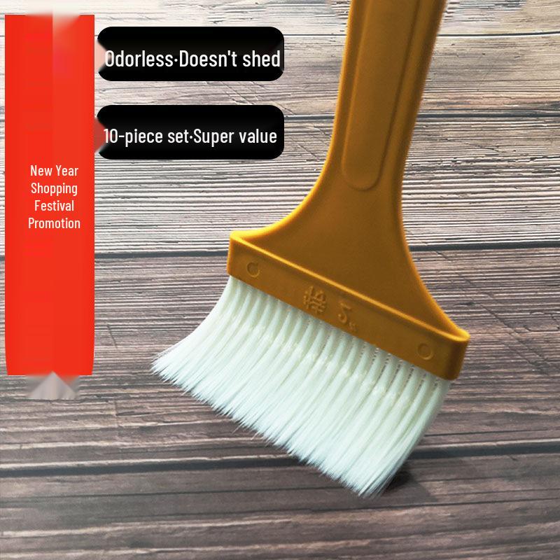 High-Temperature Resistant Barbecue & Baking Oil Brush with Stiff Bristles 5 pcs, brush width 2.2cm