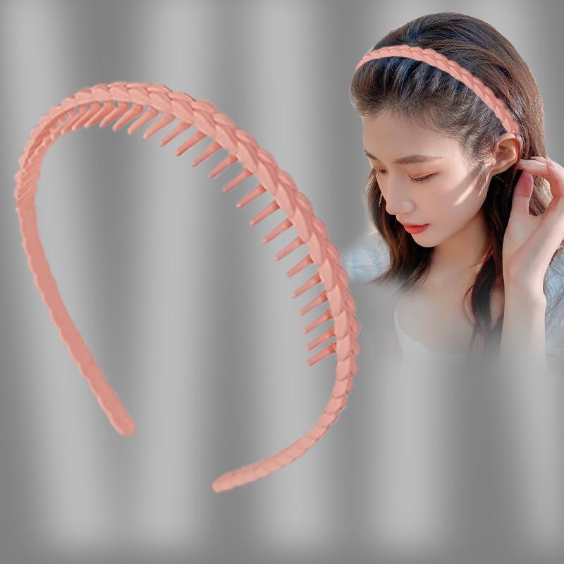Non-Slip Frosted Headband for Women - Toothed Design for Flyaway and Bang Control in Vibrant Colors