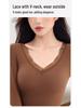 Women's Cashmere & Silk Lace V-Neck Long Sleeve Slimming Top Set