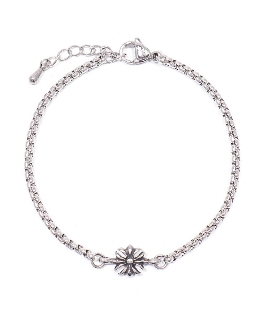 Jbans Classic A Sun Mark Round Cube Chain Bracelet (C2601Ac1393_Sv)